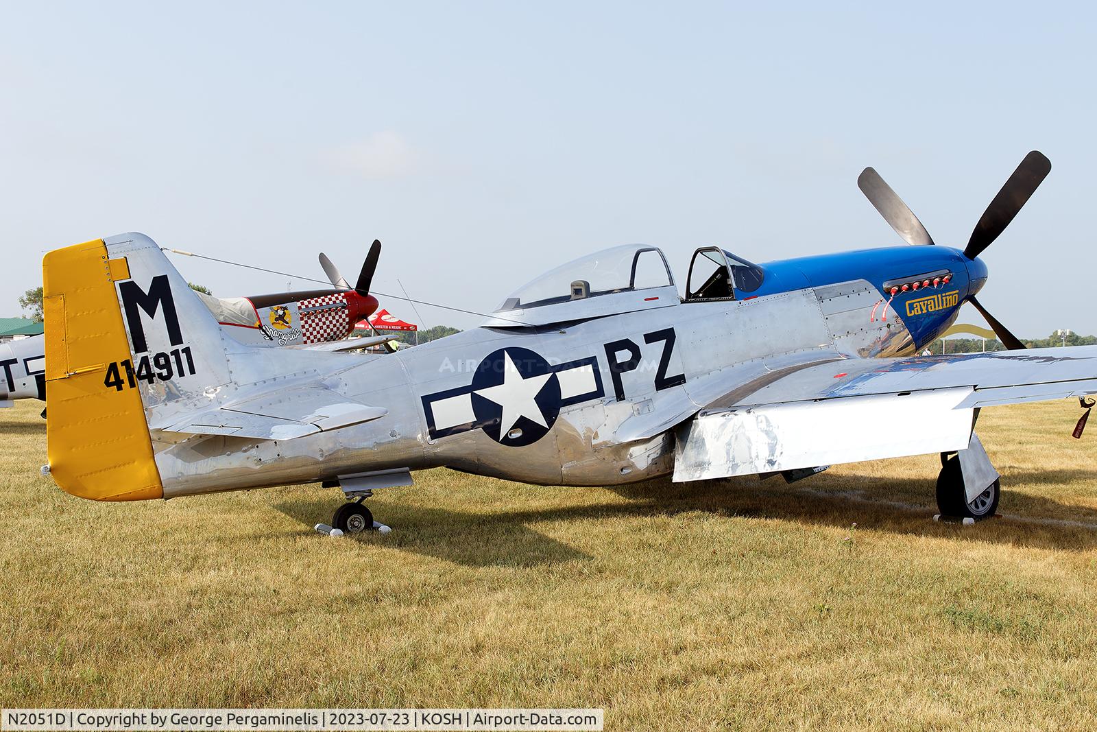 N2051D, 1944 North American P-51D Mustang C/N 122-39913 (44-73454), Oshkosh 2023.
