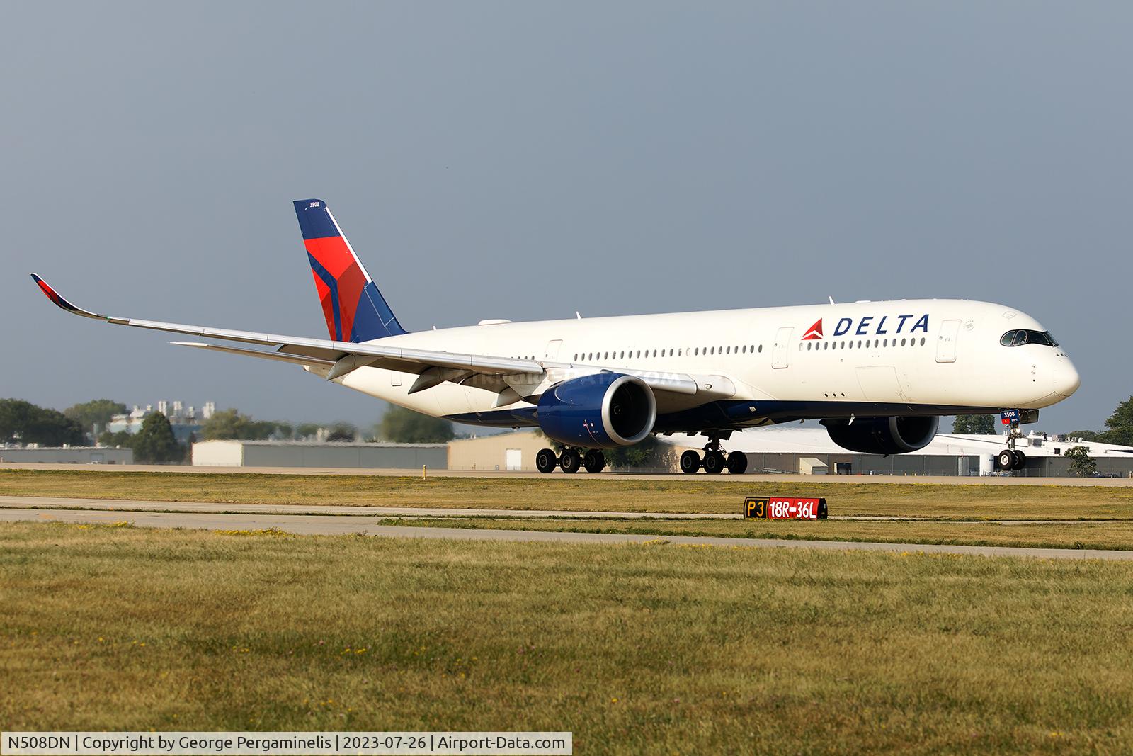 N508DN, 2018 Airbus A350-941 C/N 0190, Oshkosh 2023.