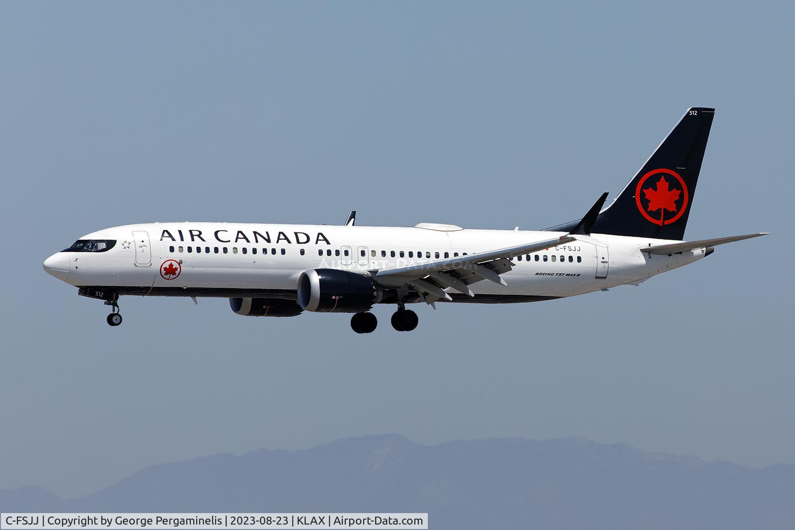 C-FSJJ, 2018 Boeing 737-8 MAX C/N 61217, Final runway 24L at KLAX.
