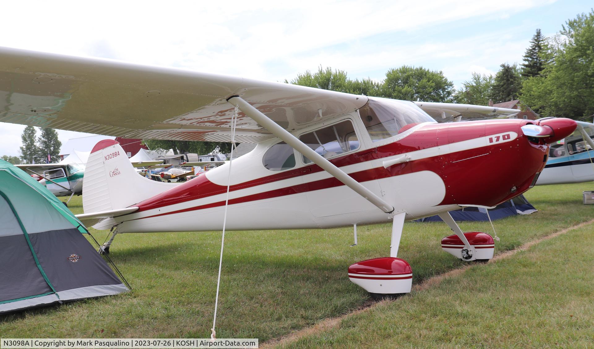 N3098A, 1953 Cessna 170B C/N 25742, Cessna 170B