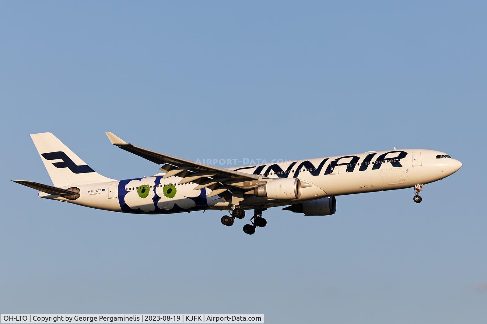 OH-LTO, 2009 Airbus A330-302X C/N 1013, Final runway 22L at KJFK.