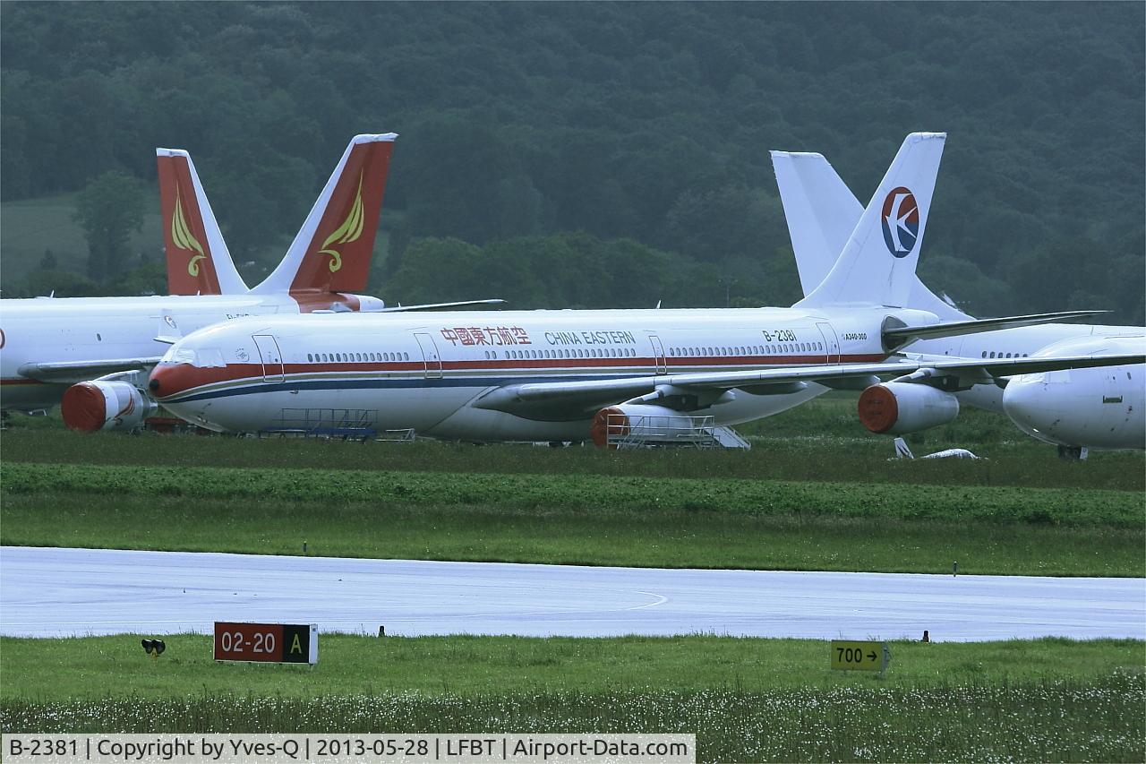 B-2381, 1996 Airbus A340-313X C/N 131, Airbus A340-313X, Stored and pending dismantling by Tarmac Aerosave,Tarbes-Lourdes-Pyrénées airport (LFBT-LDE)