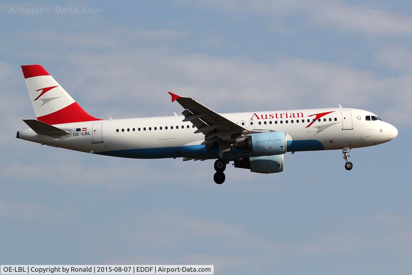 OE-LBL, 2003 Airbus A320-214 C/N 2009, at fra