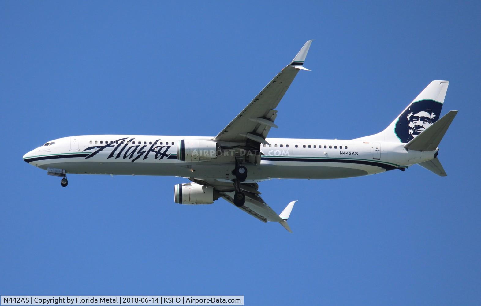 N442AS, 2013 Boeing 737-990/ER C/N 43293, ASA 739 zx SAN-SFO