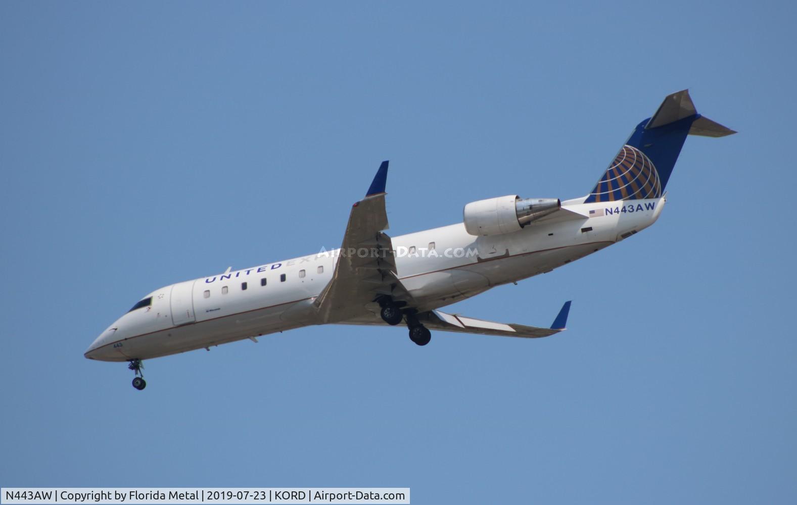 N443AW, 2003 Bombardier CRJ-200LR (CL-600-2B19) C/N 7781, AWI/UE CRJ2 zx CAK-ORD