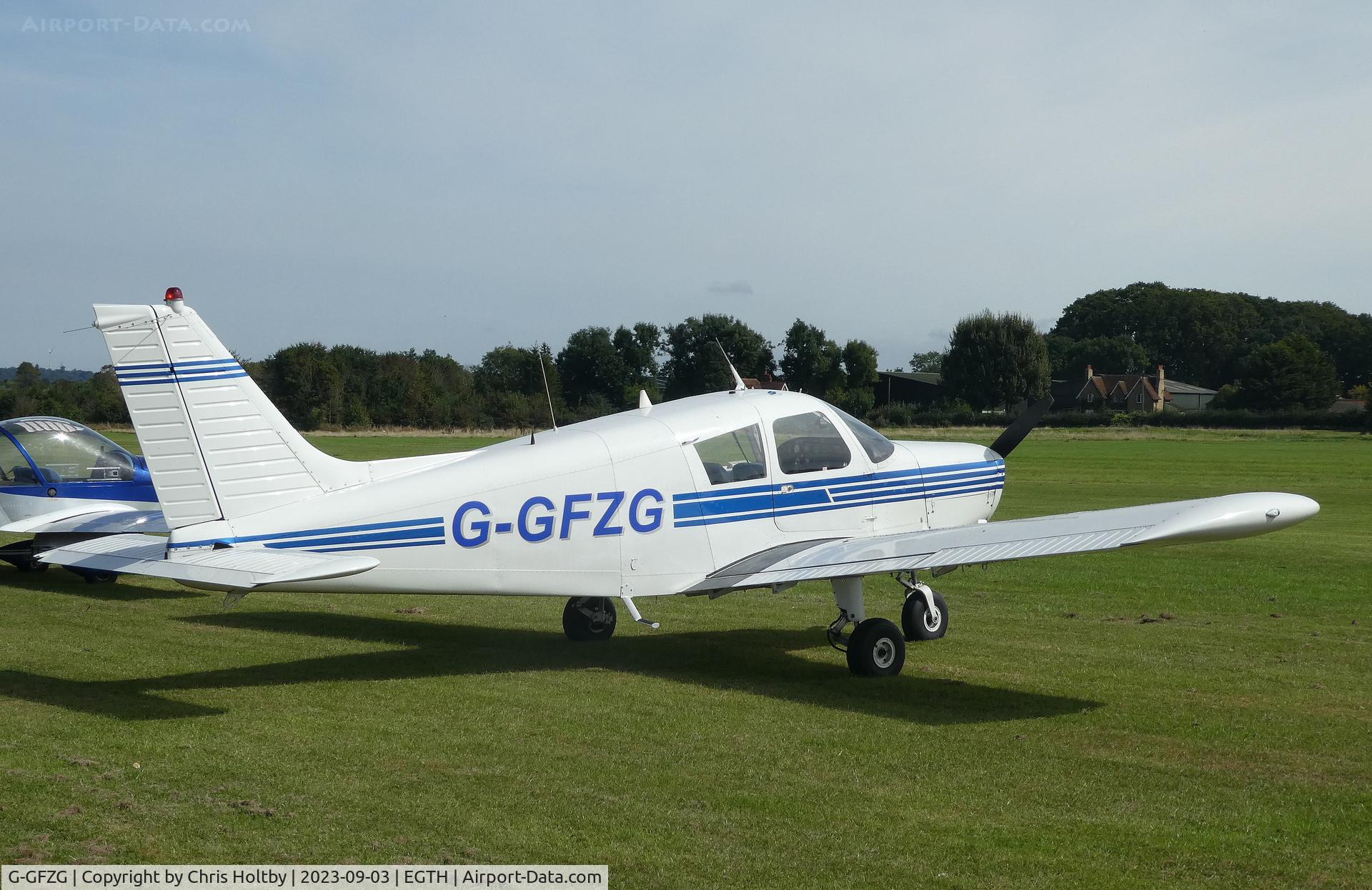 G-GFZG, 1973 Piper PA-28-140 Cherokee C/N 28-7225350, Visiting Old Warden for the Vintage Airshow 2023