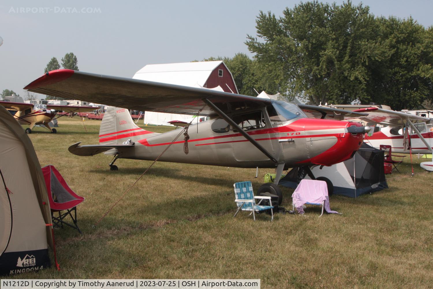 N1212D, 1950 Cessna 170A C/N 19766, 1950 Cessna 170A, c/n: 19766. AirVenture 2023