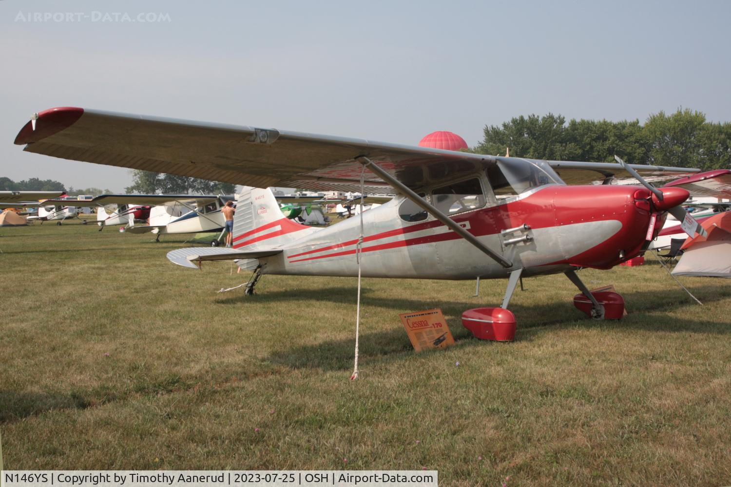 N146YS, 1952 Cessna 170B C/N 25713, 1952 Cessna 170B, c/n: 25713. AirVenture 2023