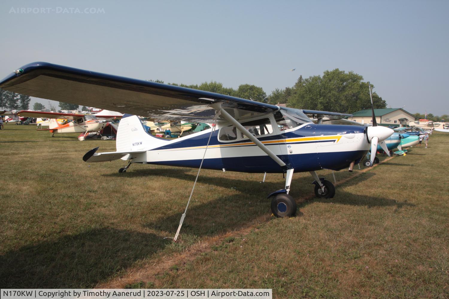 N170KW, 1955 Cessna 170B C/N 26712, 1955 Cessna 170B, c/n: 26712. AirVenture 2023.  MT 3 blade propeller. Uncommon.
