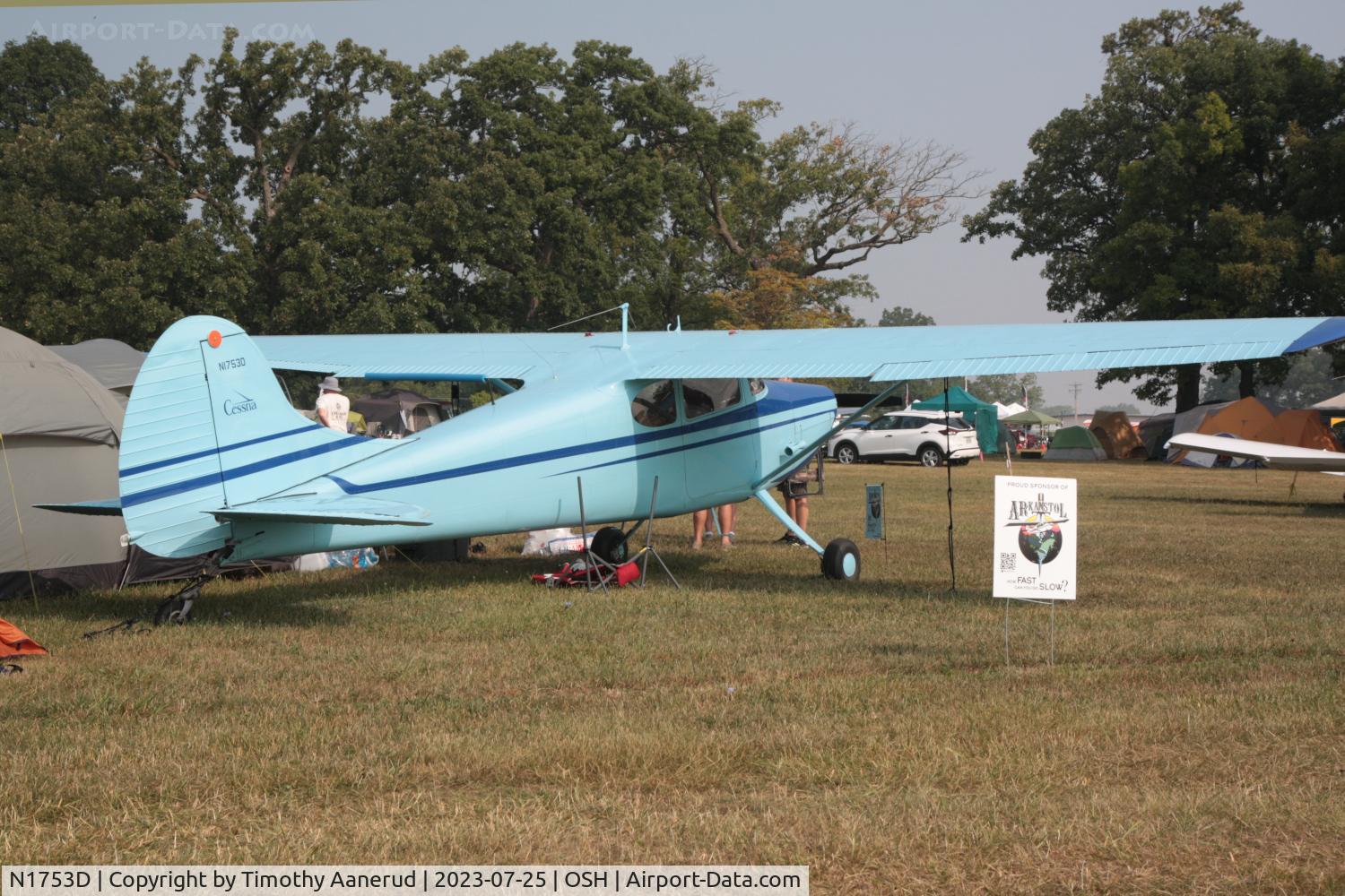 N1753D, 1951 Cessna 170B C/N 20196, 1951 Cessna 170B, c/n: 20196. AirVenture 2023