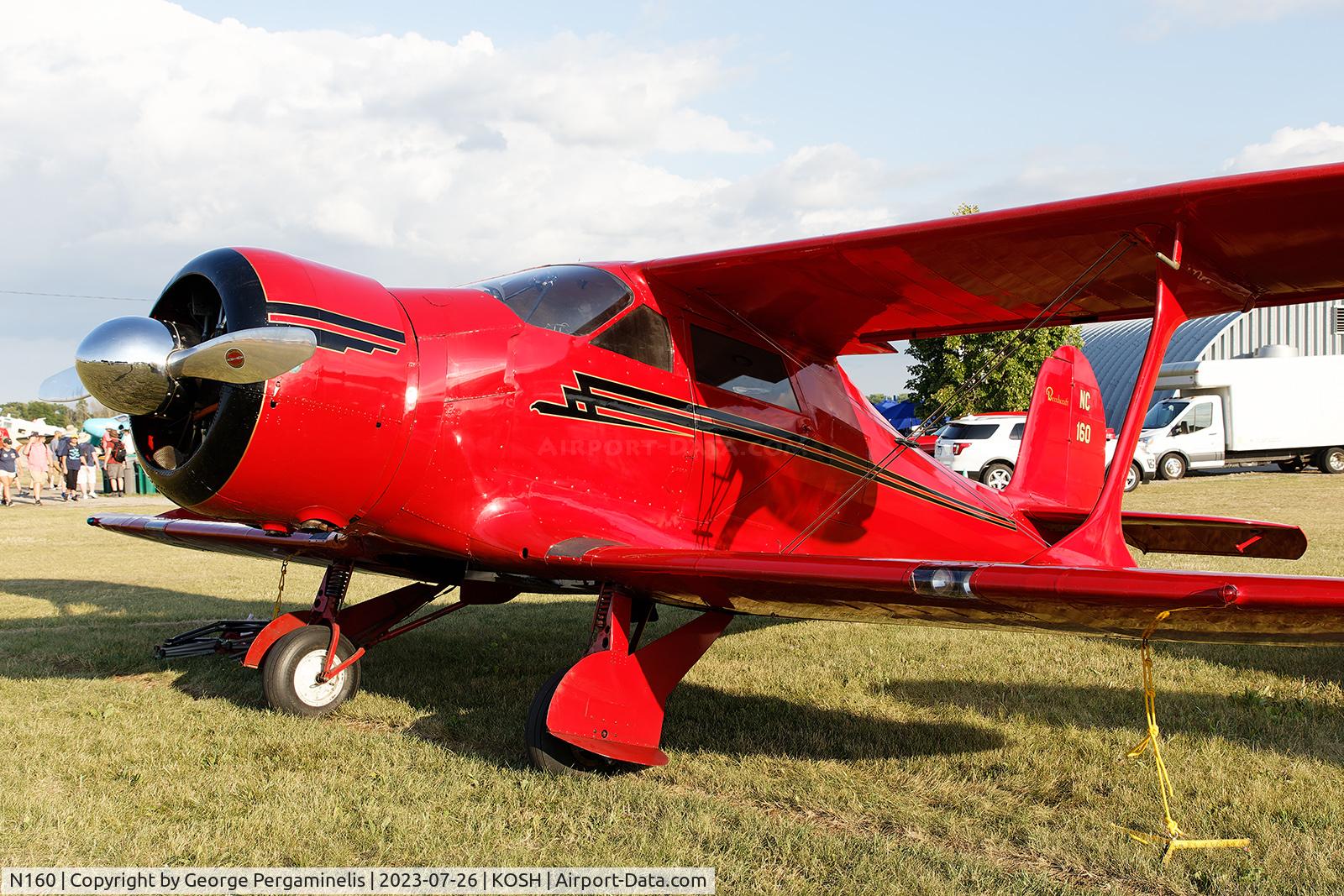 N160, 1943 Beech D17S Staggerwing C/N 4836, Oshkosh 2023.