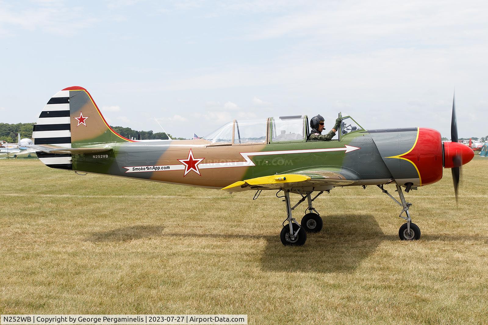 N252WB, 2000 Yakovlev (Aerostar) Yak-52W C/N 0012212, Oshkosh 2023.