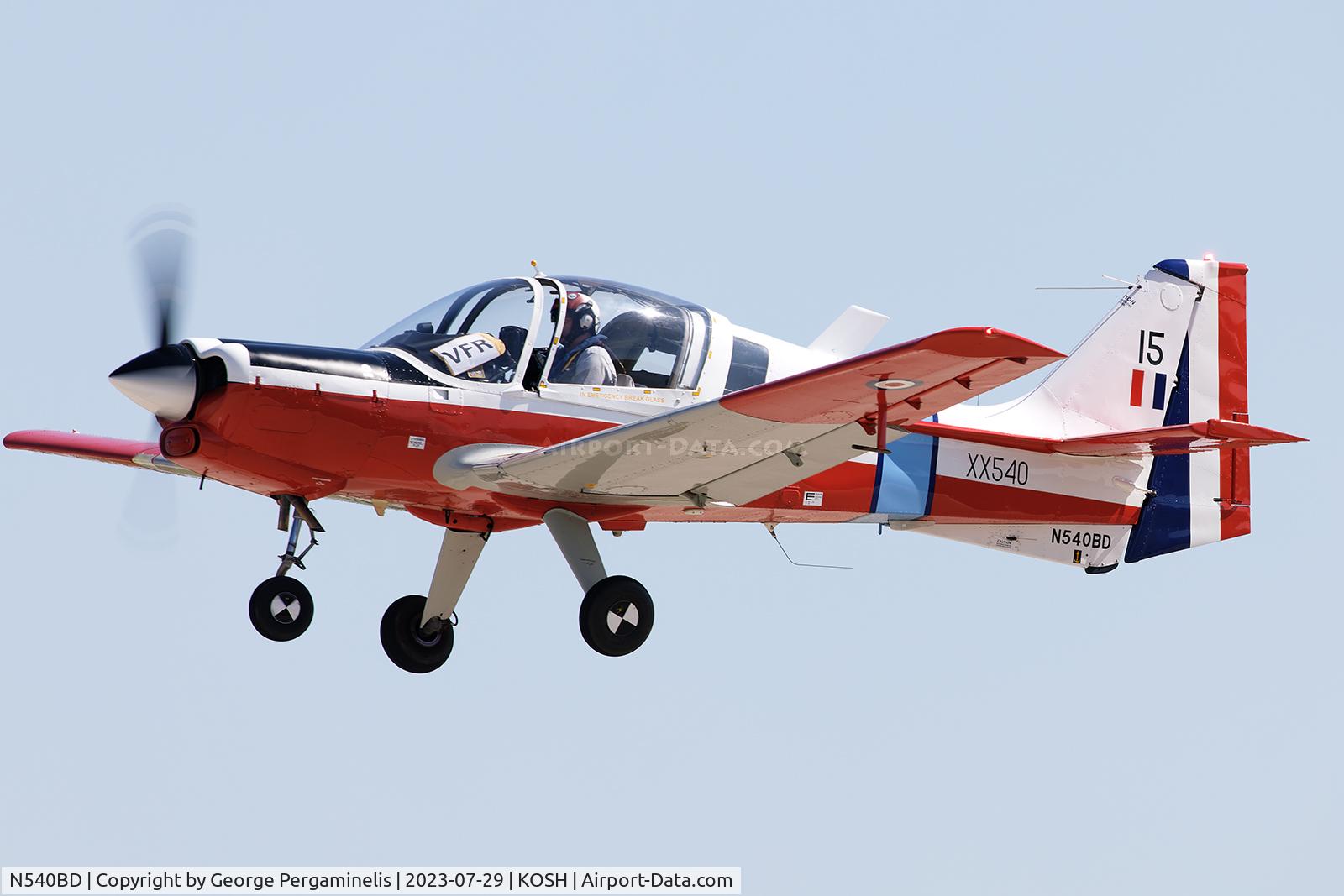 N540BD, 1973 Scottish Aviation Bulldog T.1 C/N BH120/232, Oshkosh 2023.