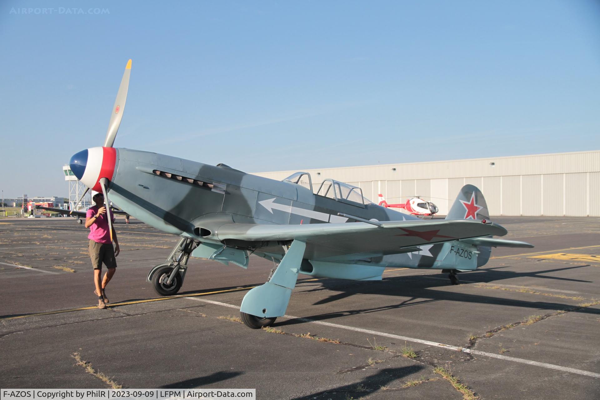 F-AZOS, 1943 Let C-11 (Yak-11) C/N 172612, F-AZOS Yakovlev (Let C11) Yak 9P Air Legend Melun-Villaroche 09.09.23 (1)