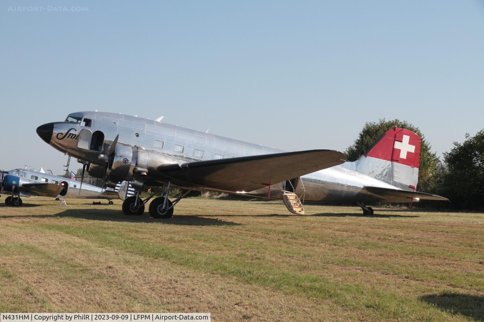 N431HM, 1943 Douglas DC-3C-S1C3G (C-47A) C/N 9995, N431HM (42-24133) 1943 Douglas C-47A Air Legend Melun-Villaroche