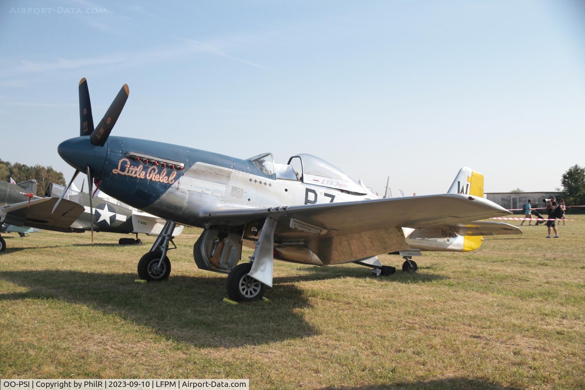 OO-PSI, North American P-51D Mustang C/N 124-48258 (45-11495), OO-PSI (44-13737) North American P-51D Mustang 'Little Rebel' Air Legend Melun-Villaroche