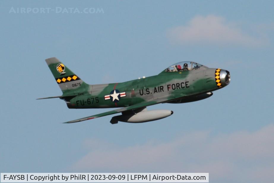 F-AYSB, 1958 Canadair CL-13B Sabre 6 C/N S6-1675, '01675' (KE+104, N80FS, F-AYSB) 1958 Canadair CL-13B Sabre 6 Air Legend Melun-Villaroche