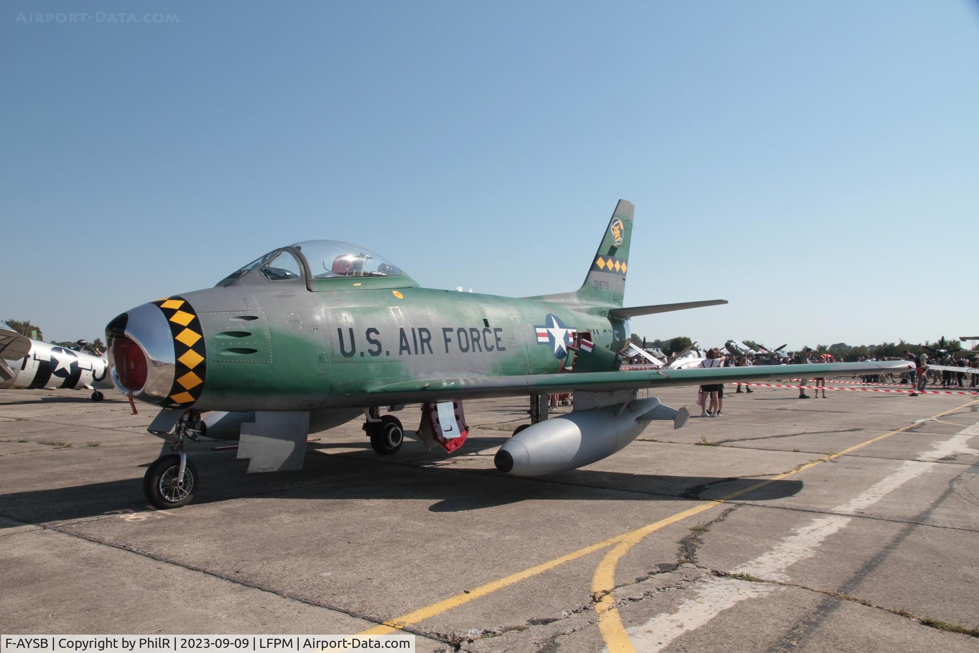 F-AYSB, 1958 Canadair CL-13B Sabre 6 C/N S6-1675, '01675' (KE+104, N80FS, F-AYSB) 1958 Canadair CL-13B Sabre 6 Air Legend Melun-Villaroche