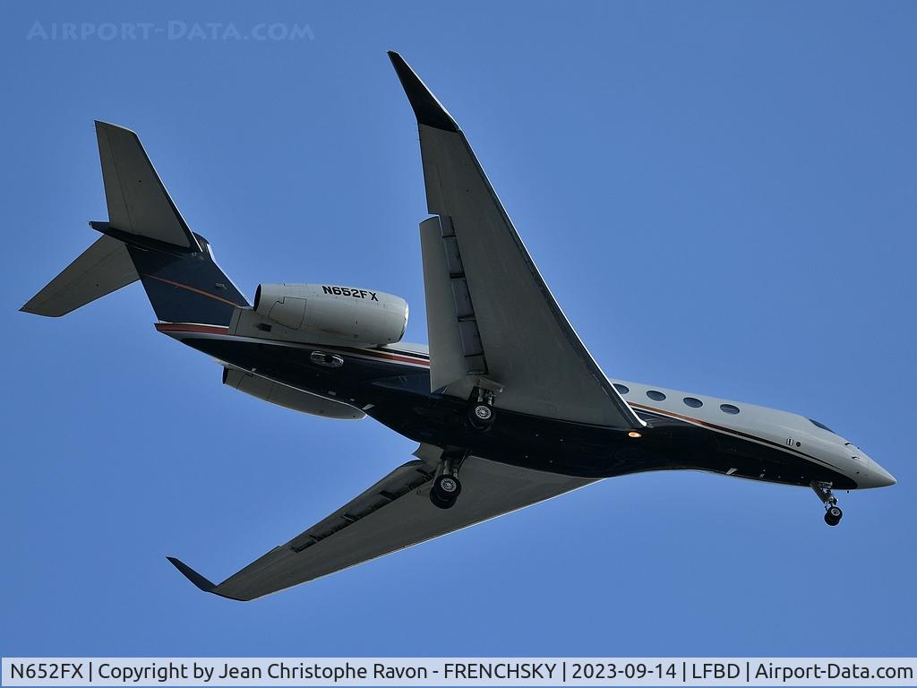 N652FX, 2013 Gulfstream GVI (G650ER) C/N 6050, Hyderabad (HYD)	Bordeaux (BOD)	LXJ652