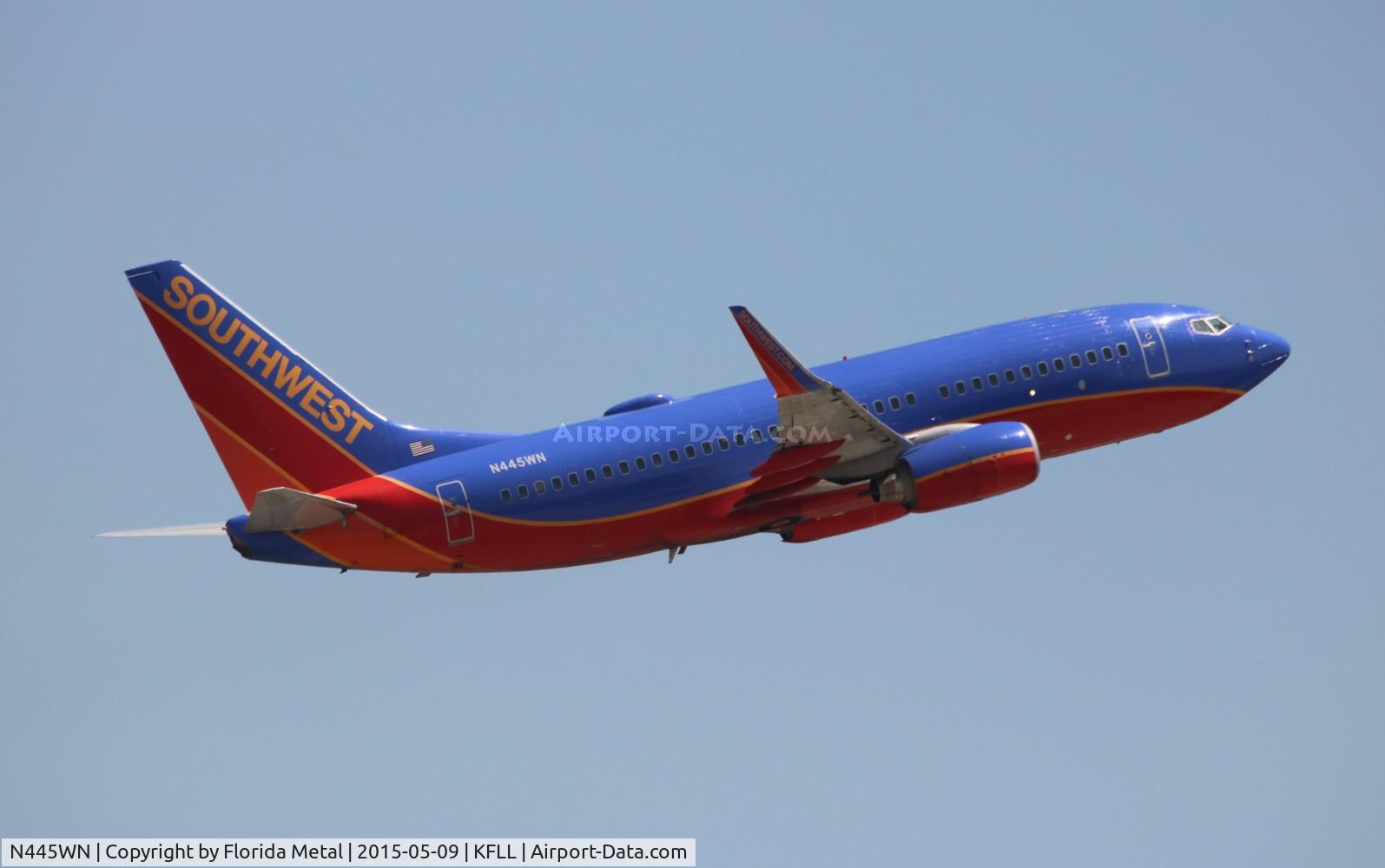 N445WN, 2003 Boeing 737-7H4 C/N 29841, SWA 737 canyon blue zx FLL-BWI