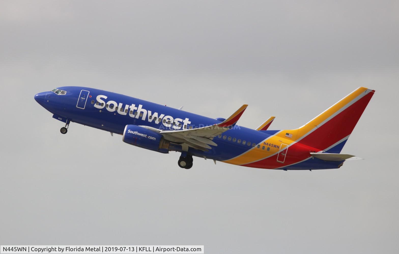 N445WN, 2003 Boeing 737-7H4 C/N 29841, SWA 737 nc zx FLL-BNA
