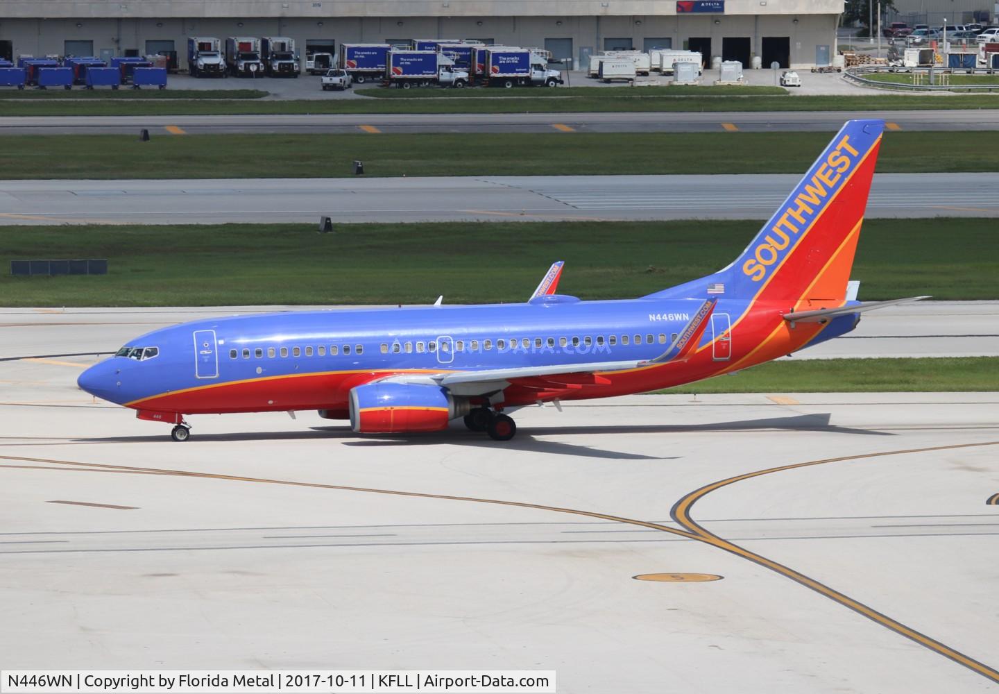 N446WN, 2003 Boeing 737-7H4 C/N 29842, SWA 737 canyon blue zx