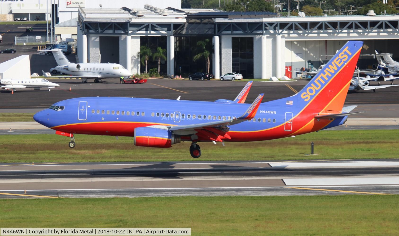 N446WN, 2003 Boeing 737-7H4 C/N 29842, SWA 737 canyon blue zx PVD-TPA