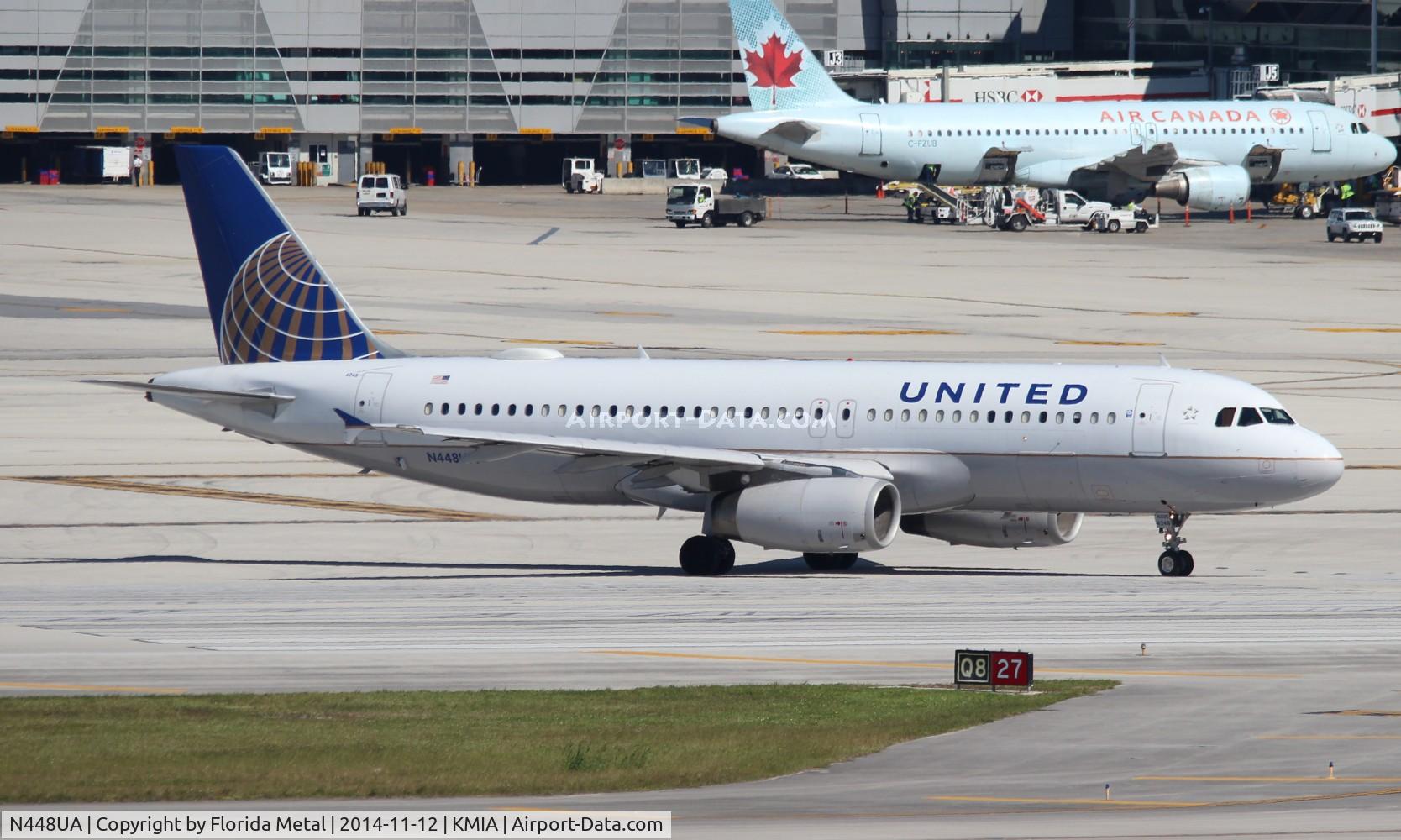 N448UA, 1998 Airbus A320-232 C/N 842, UAL A320 zx MIA-ORD