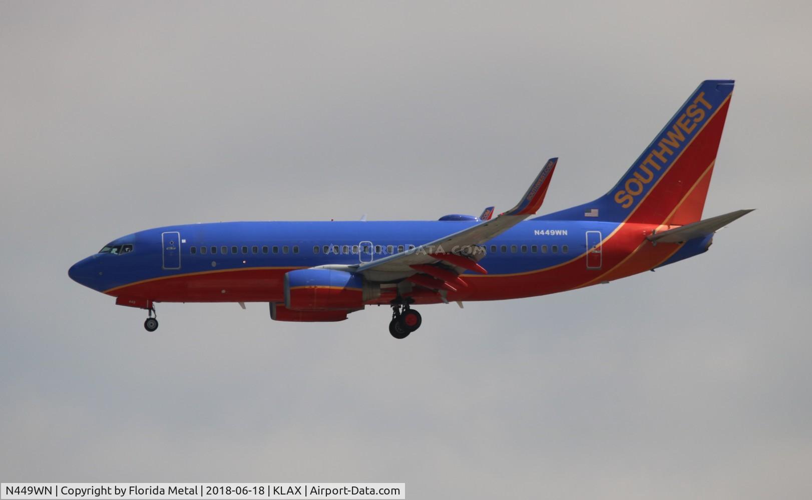 N449WN, 2003 Boeing 737-7H4 C/N 32469, SWA 737 canyon blue zx DEN-KLAX