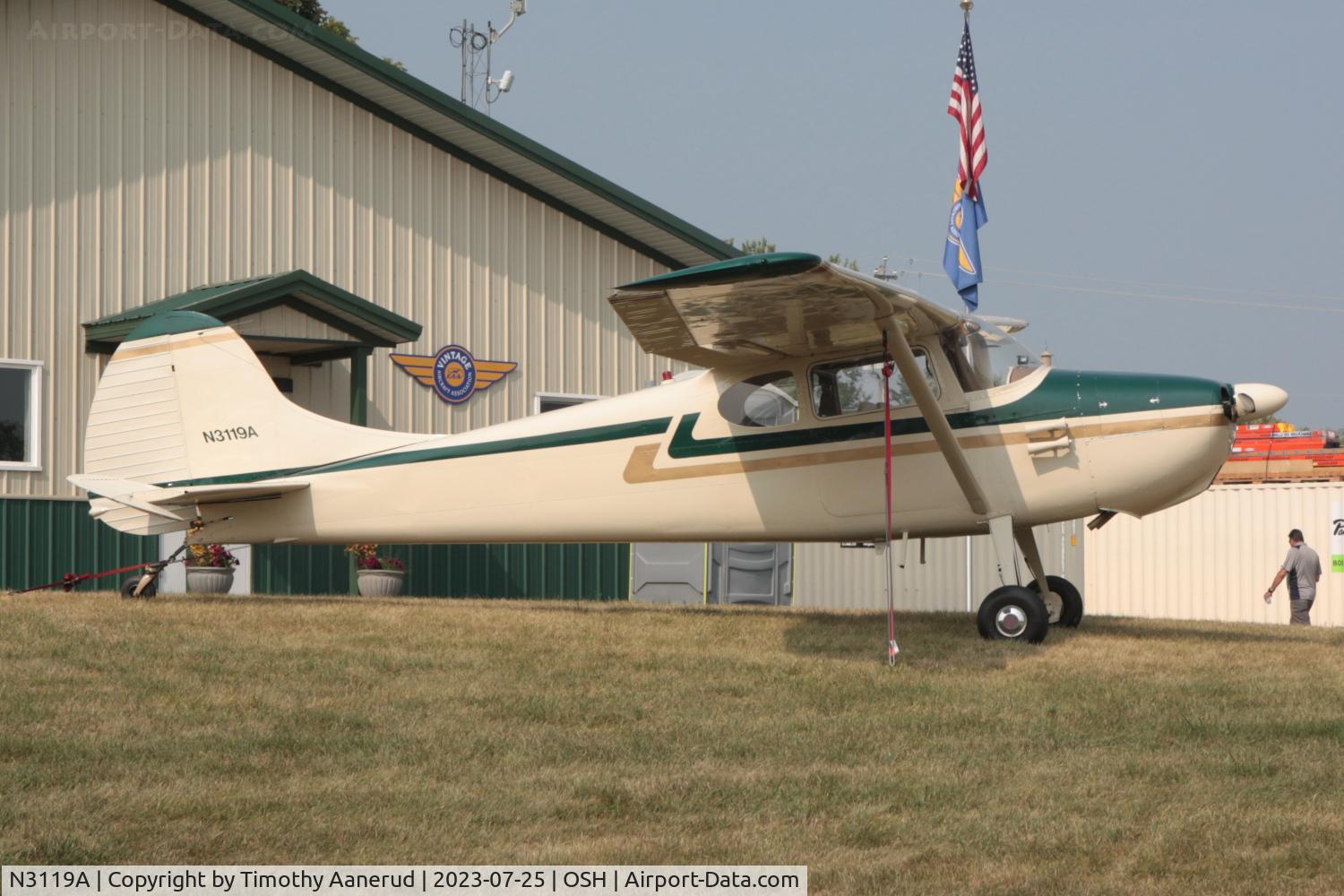N3119A, 1953 Cessna 170B C/N 25763, 1953 Cessna 170B, c/n: 25763. AirVenture 2023