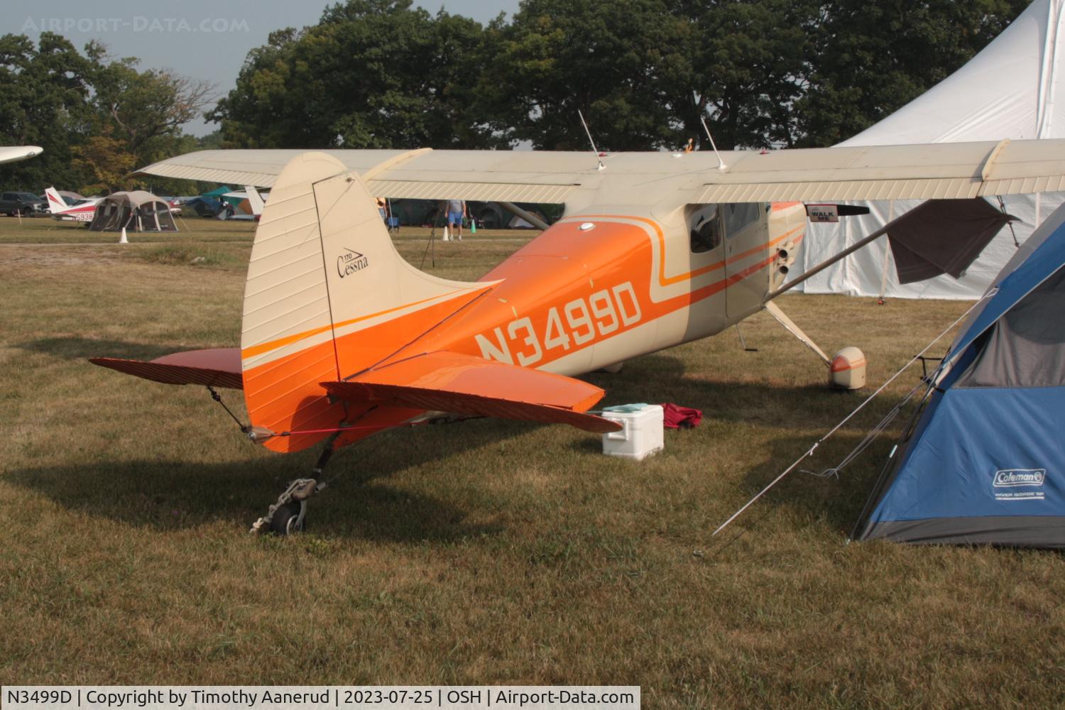 N3499D, 1955 Cessna 170B C/N 27042, 1955 Cessna 170B, c/n: 27042. AirVenture 2023