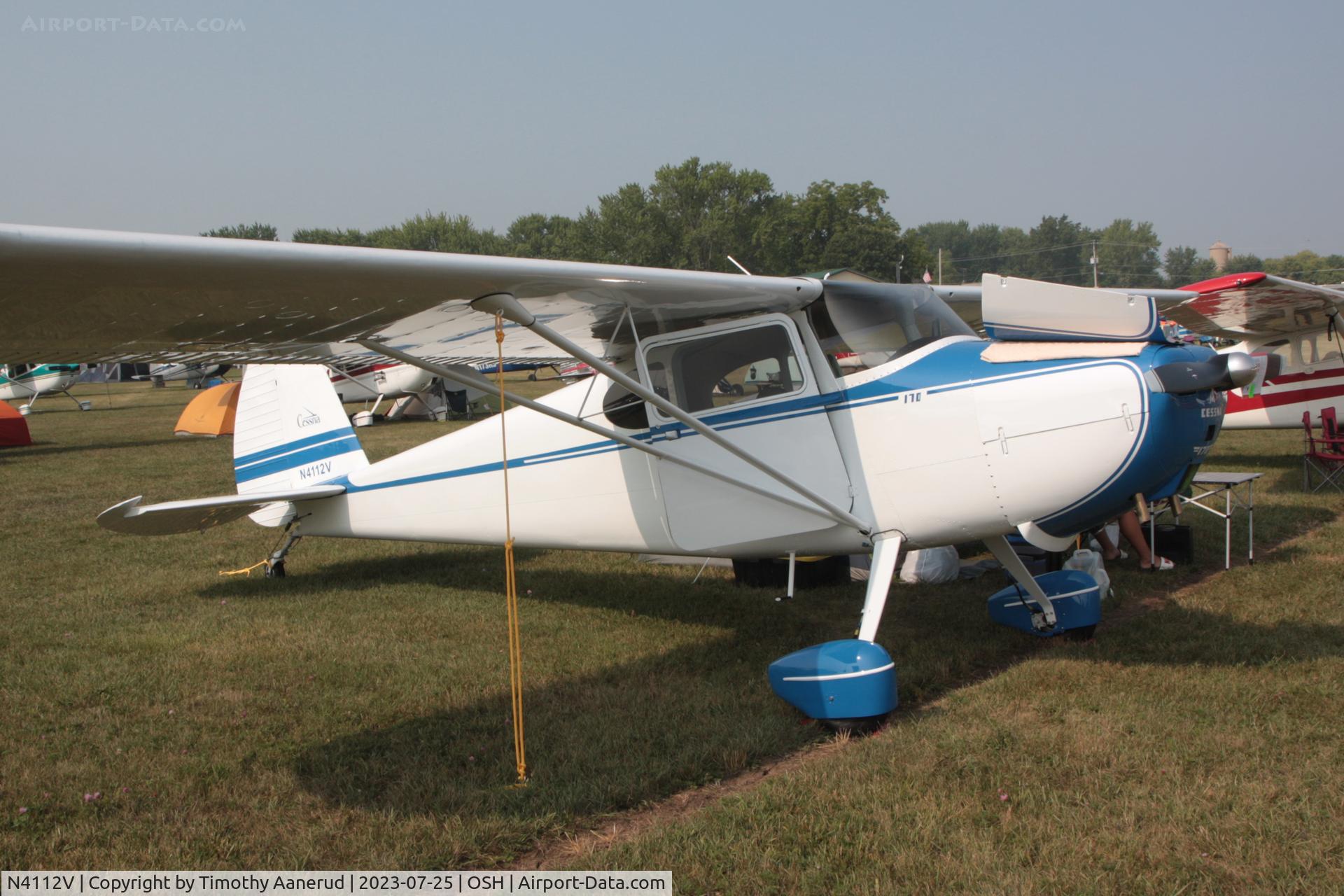 N4112V, 1948 Cessna 170 C/N 18444, 1948 Cessna 170, c/n: 18444. AirVenture 2023