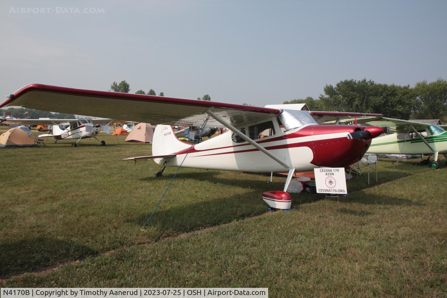 N4170B, 1953 Cessna 170B C/N 26137, 1953 Cessna 170B, c/n: 26137. AirVenture 2023. Ex N21023