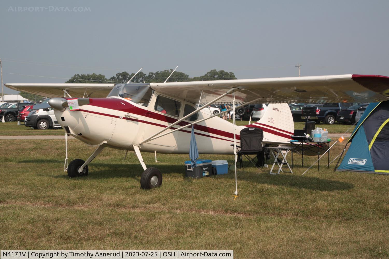 N4173V, 1948 Cessna 170 C/N 18506, 1948 Cessna 170, c/n: 18506. AirVenture 2023