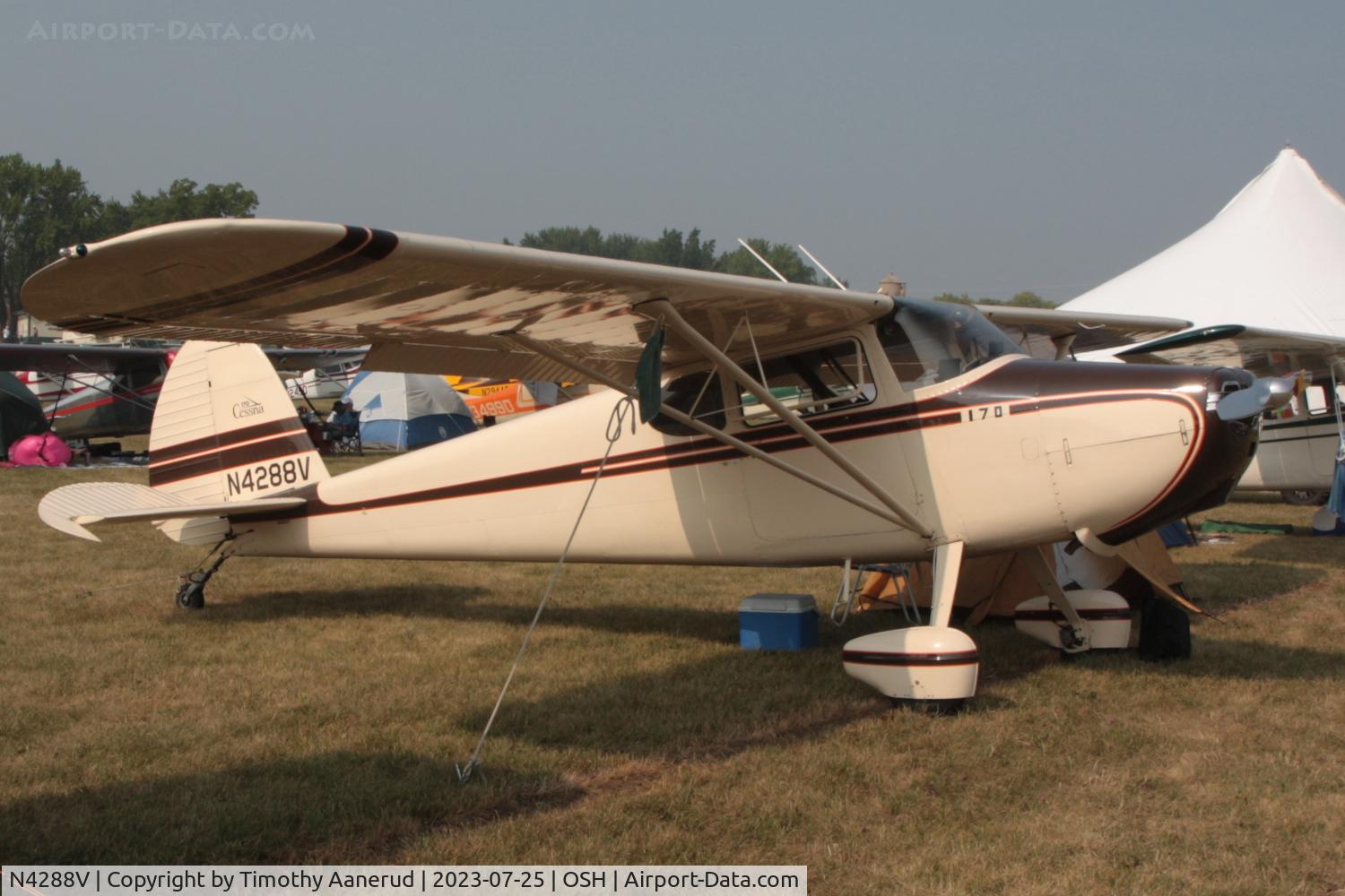 N4288V, 1948 Cessna 170 C/N 18646, 1948 Cessna 170, c/n: 18646. AirVenture 2023