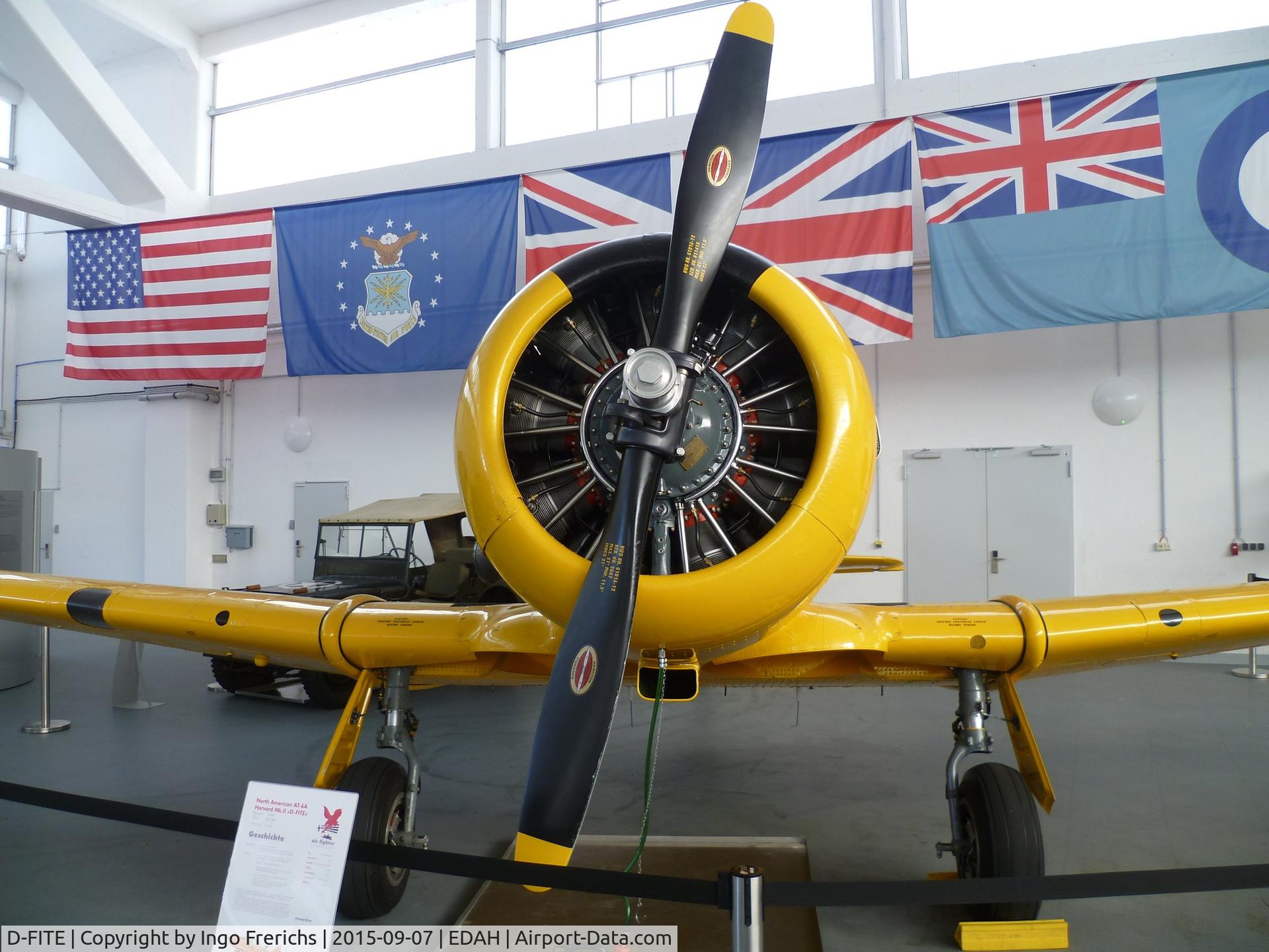 D-FITE, 1941 North American AT-6 Harvard II C/N 76-3556, In Hangar 10 at Heringsdorf Airport (HDF/EDAH)