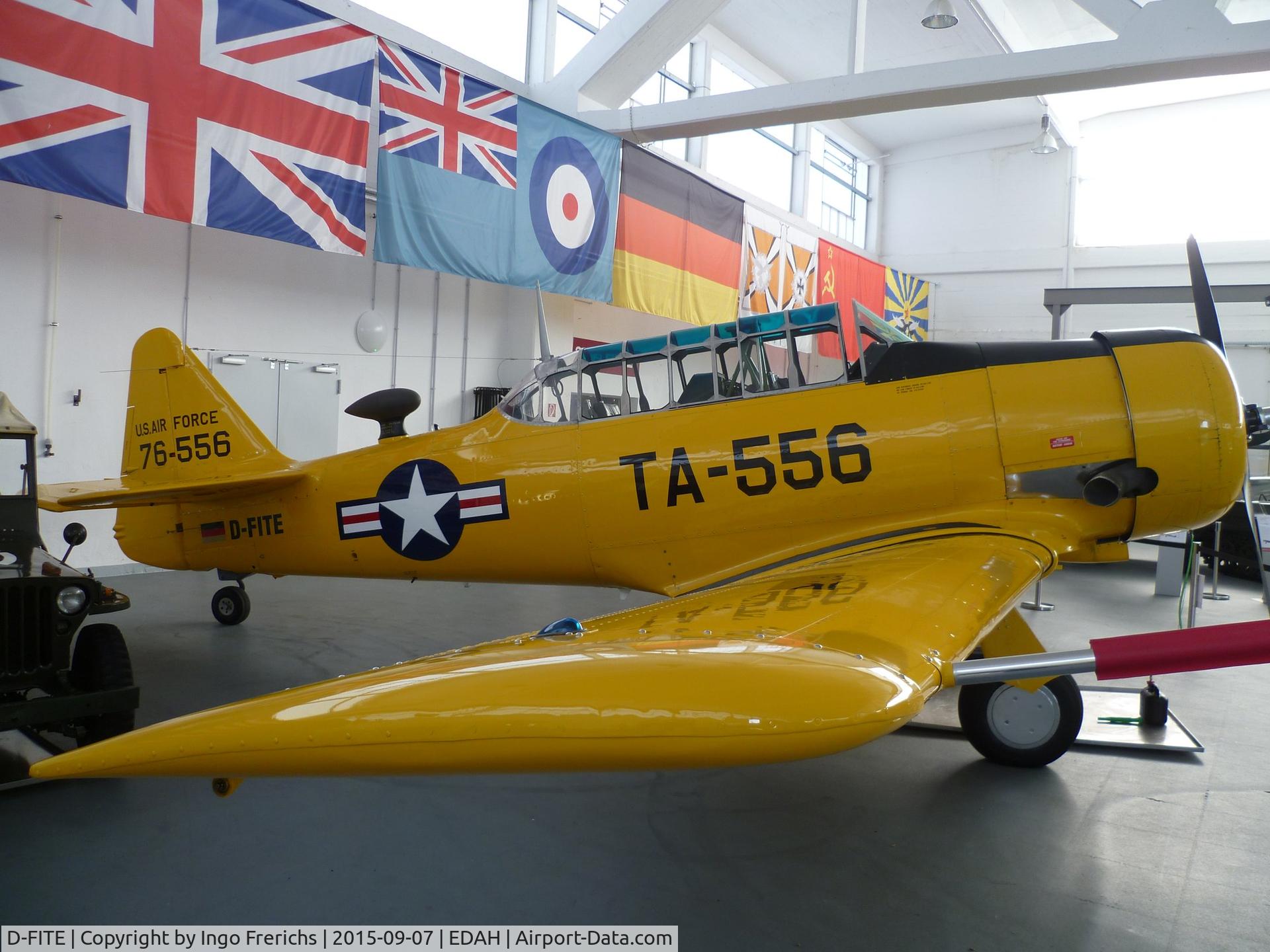 D-FITE, 1941 North American AT-6 Harvard II C/N 76-3556, In Hangar 10 at Heringsdorf Airport (HDF/EDAH)