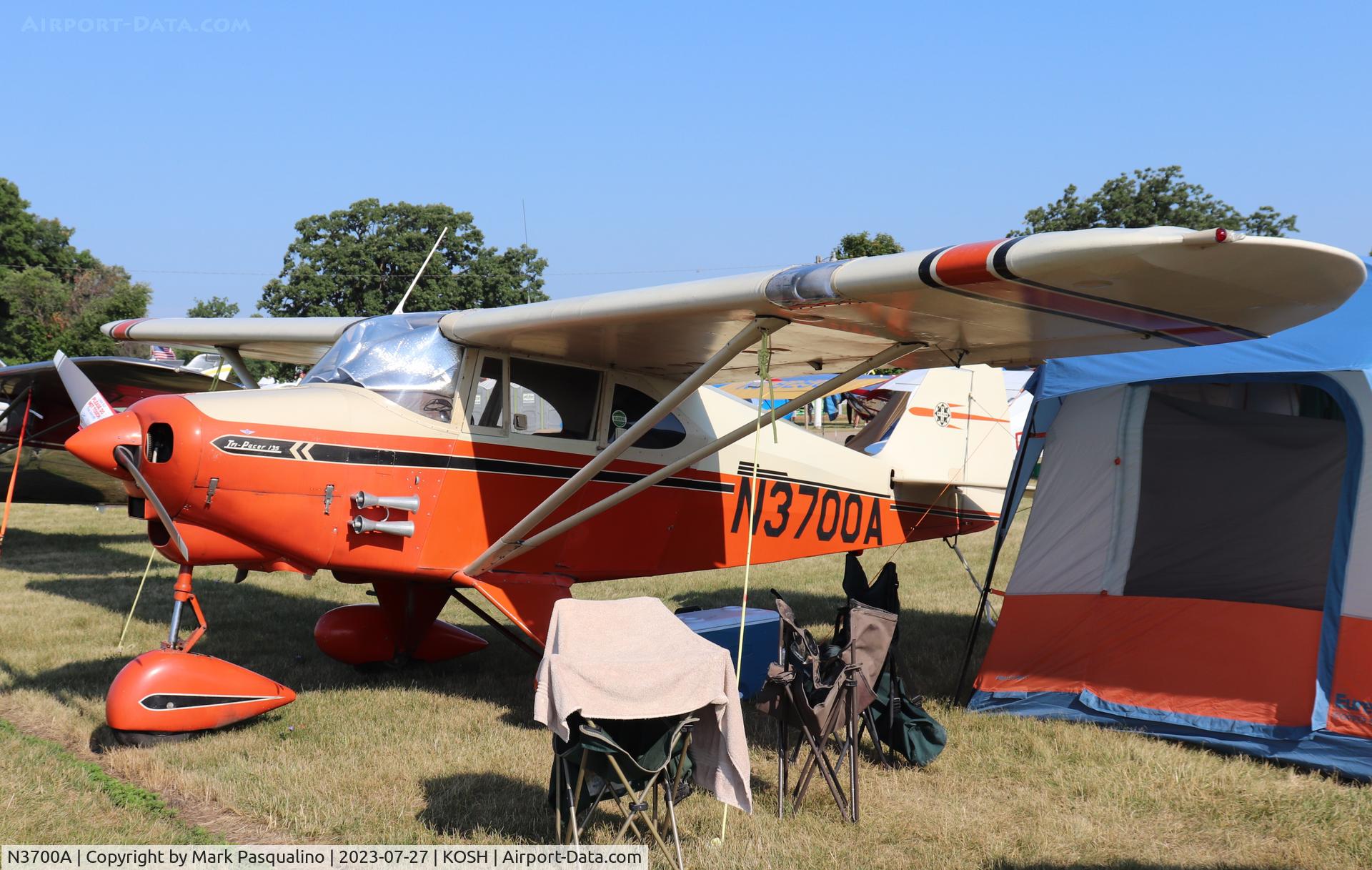 N3700A, 1953 Piper PA-22-135 Tri-Pacer C/N 22-1942, Piper PA-22-135