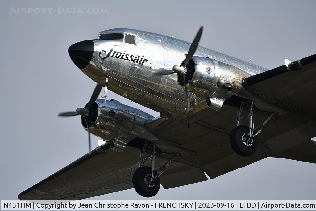 N431HM, 1943 Douglas DC-3C-S1C3G (C-47A) C/N 9995, from Bergerac
