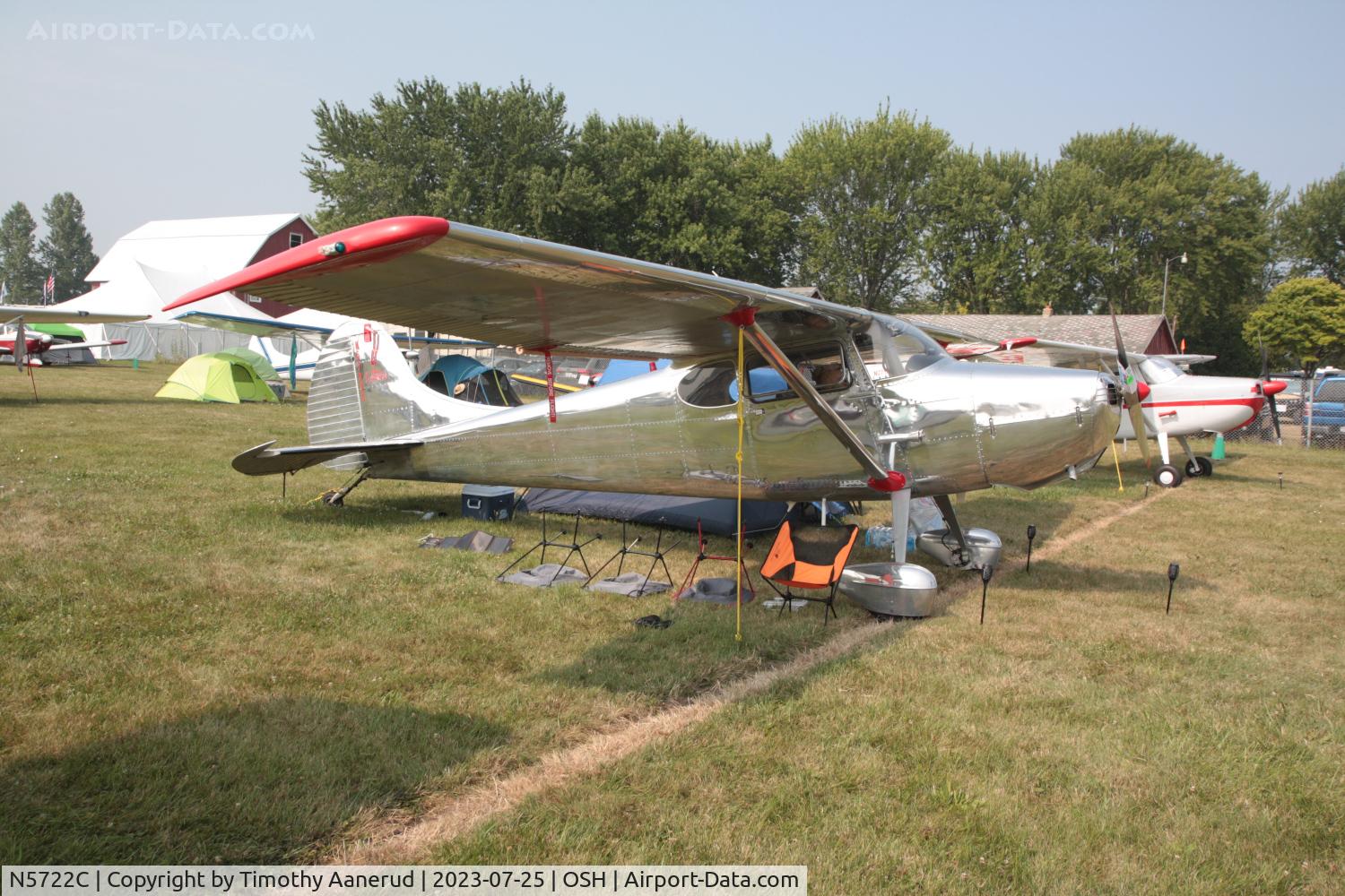 N5722C, 1950 Cessna 170A C/N 19676, 1950 Cessna 170A, c/n: 19676. AirVenture 2023