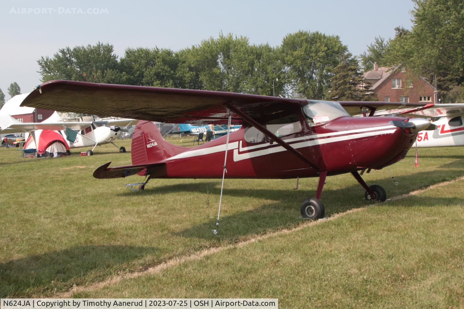 N624JA, 1953 Cessna 170B C/N 25500, 1953 Cessna 170B, c/n: 25500. AirVenture 2023