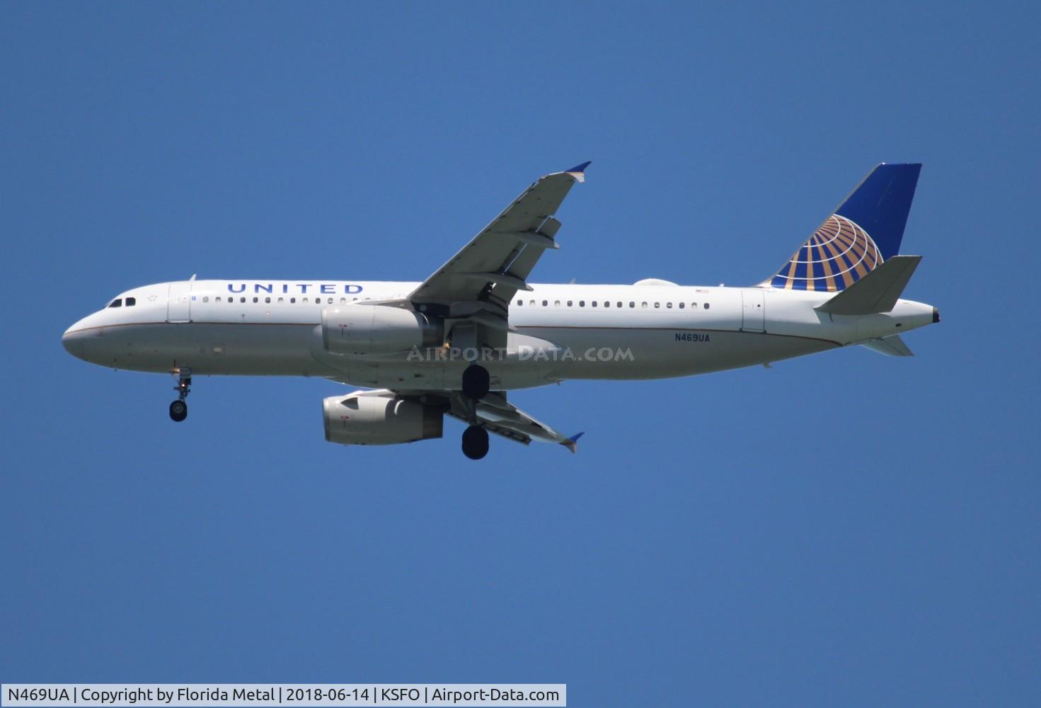 N469UA, 2001 Airbus A320-232 C/N 1409, UAL A320 zx AUS-SFO