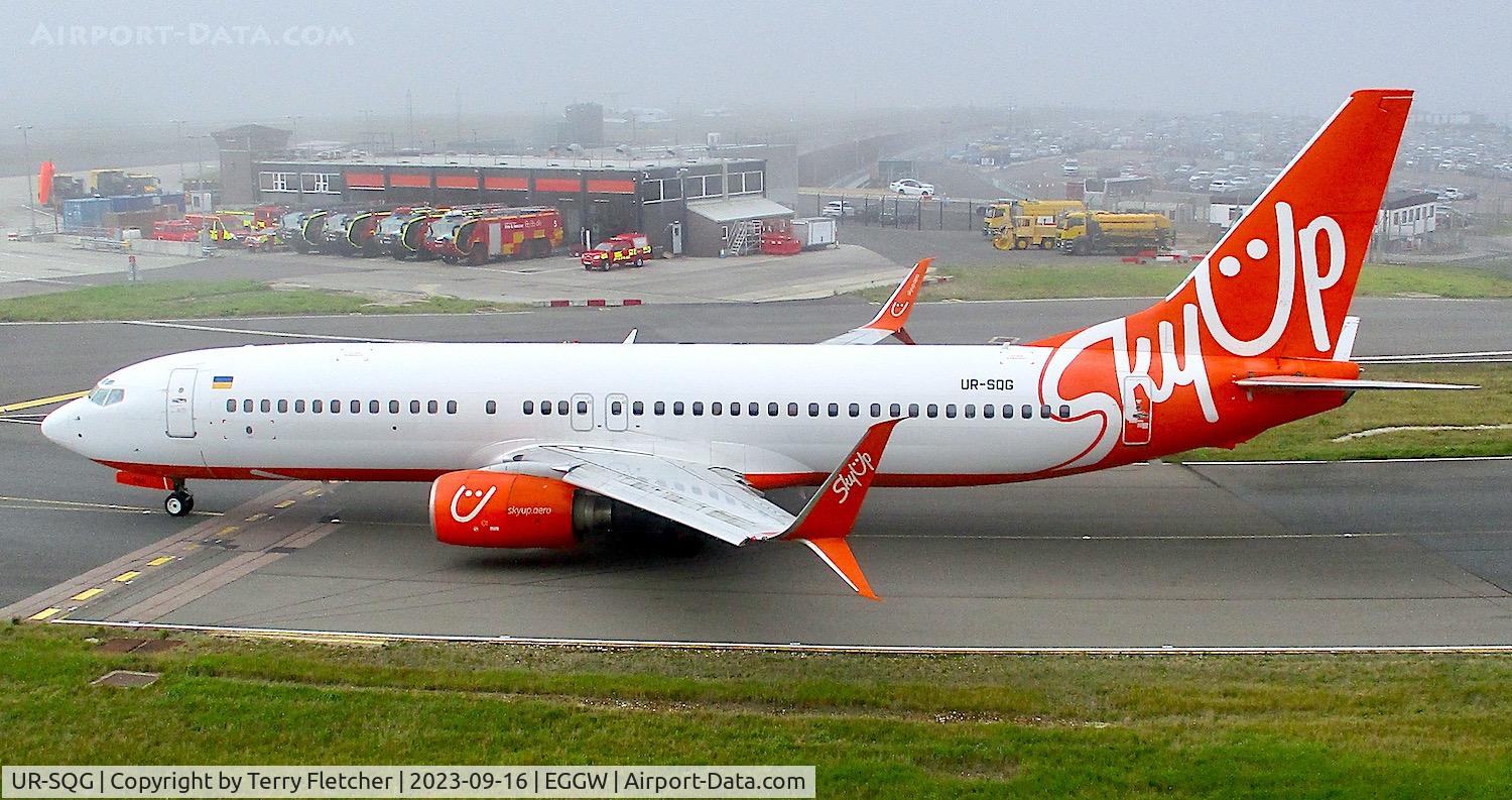 UR-SQG, 1999 Boeing 737-8Z0 C/N 30071, At Luton Airport