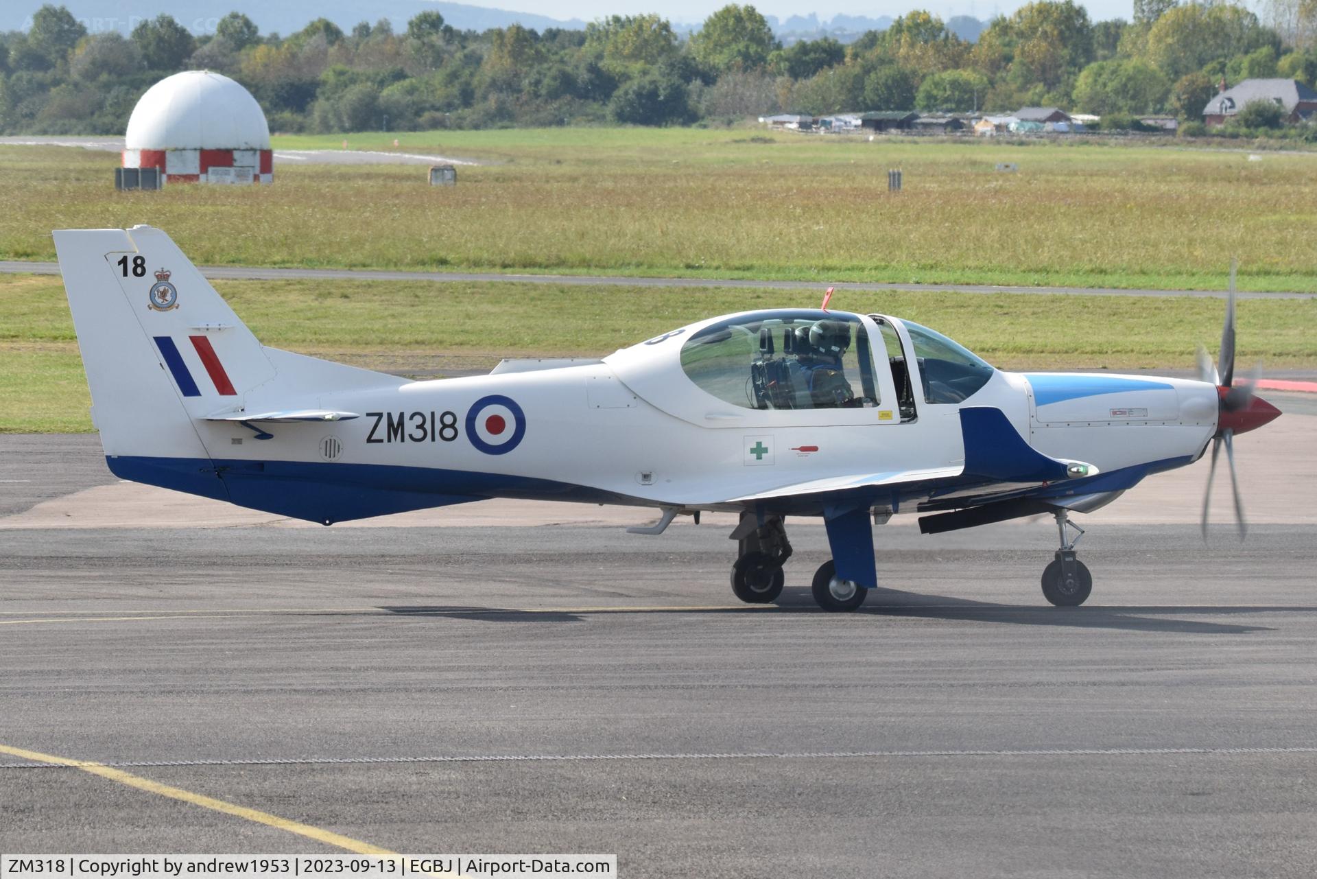 ZM318, 2017 Grob G-120TP-A Prefect T.1 C/N 11143, ZM318 at Gloucestershire Airport.