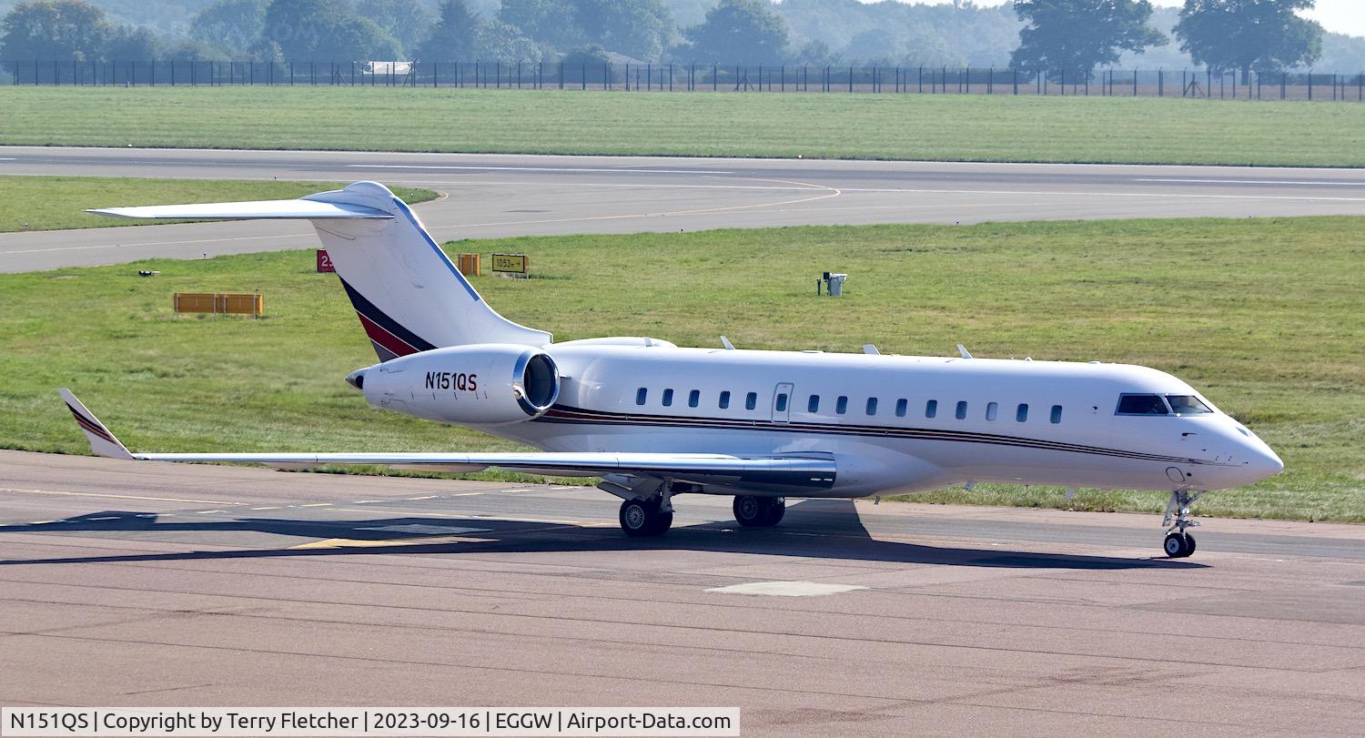 N151QS, 2016 Bombardier BD-700-1A10 Global 6000 C/N 9730, At Luton Airport