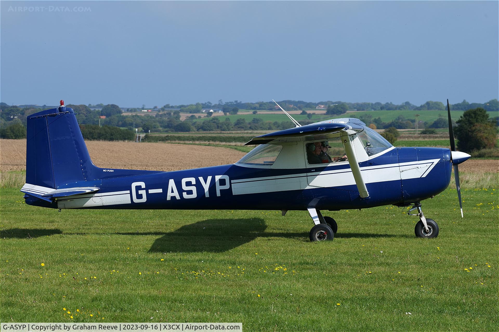 G-ASYP, 1964 Cessna 150E C/N 150-60794, Just landed at Northrepps.