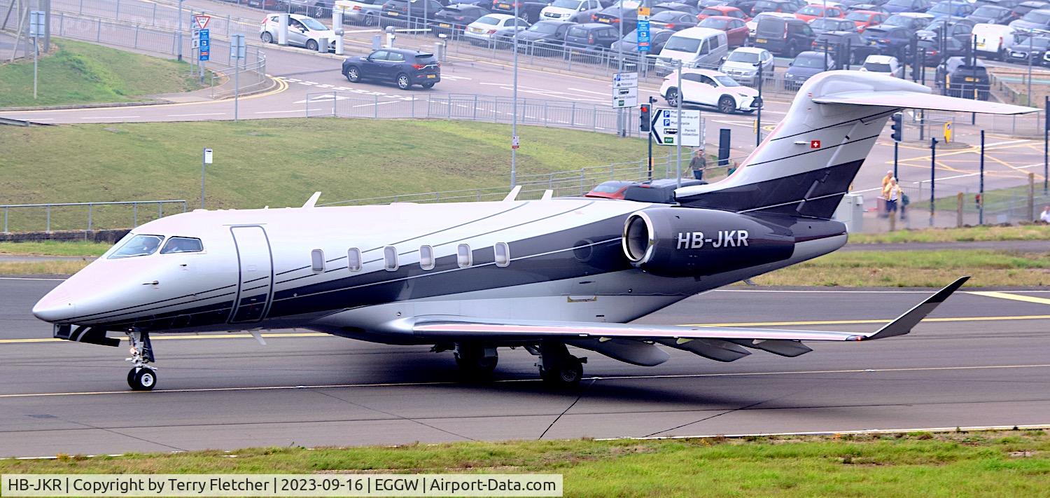 HB-JKR, 2018 Bombardier Challenger 350 (BD-100-1A10) C/N 20763, At Luton Airport