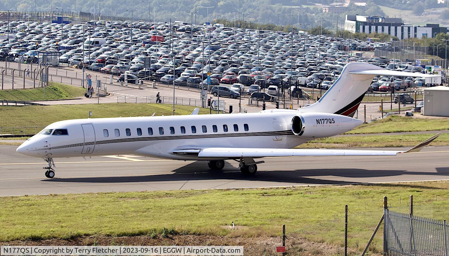 N177QS, 2022 Bombardier Global 7500 C/N 70106, At Luton Airport