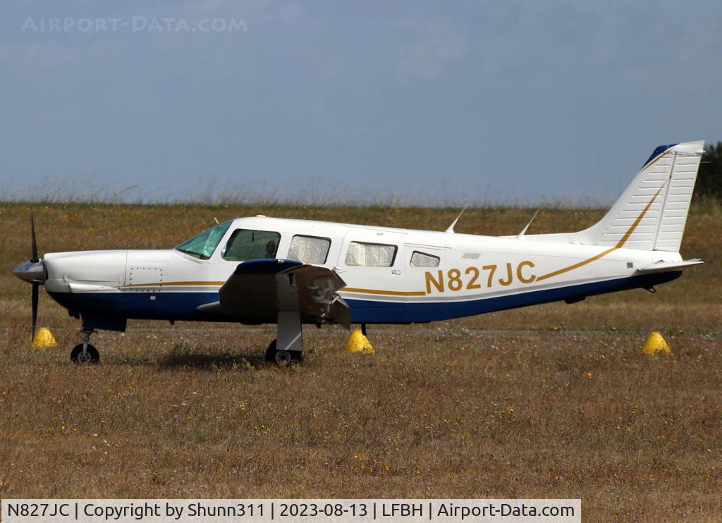 N827JC, Piper PA-32R-301 Saratoga SP C/N 32R-8113044, Parked in the grass