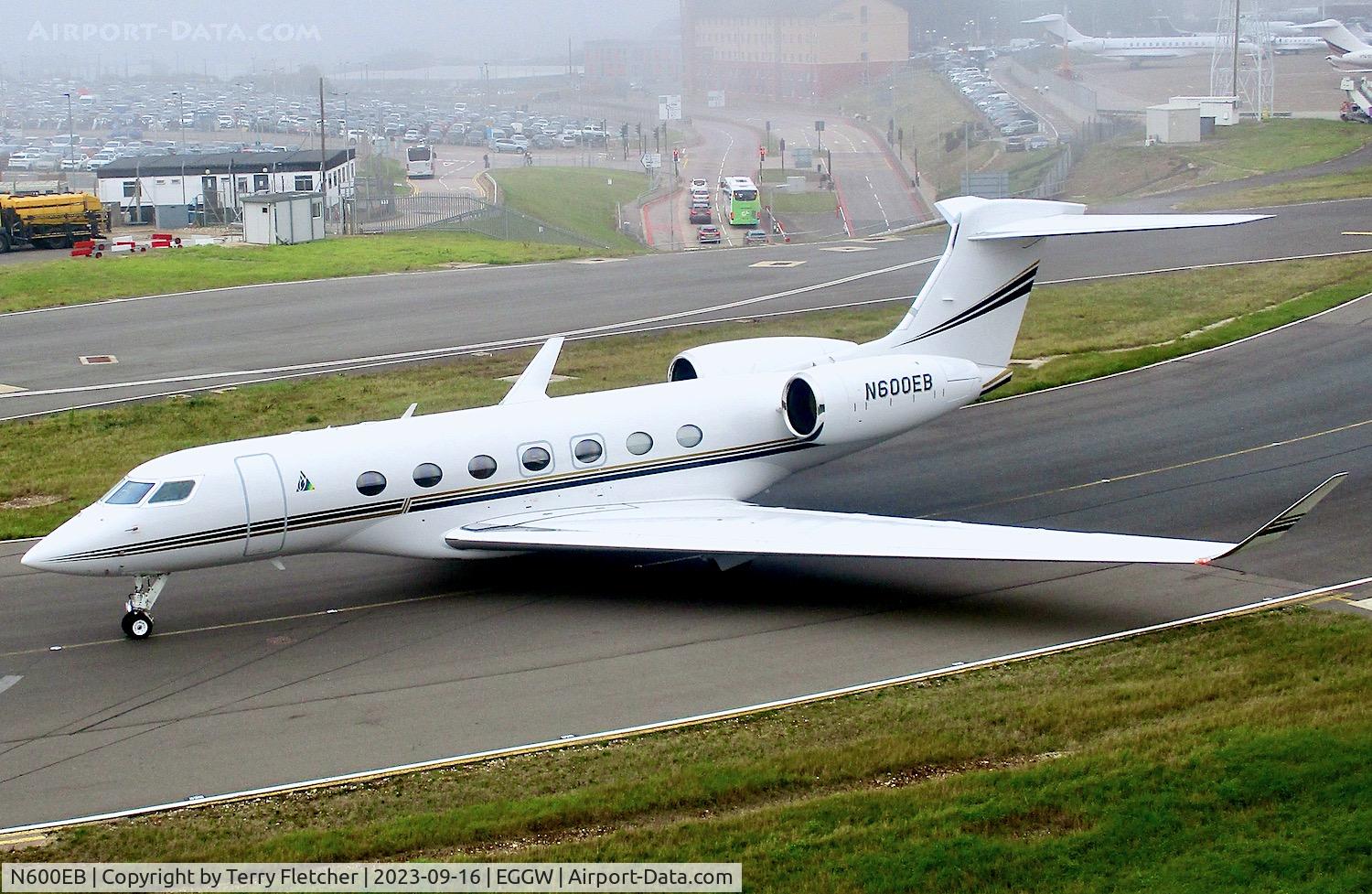 N600EB, 2020 Gulfstream Aerospace G600 C/N 73028, At Luton Airport on 16th September 2023